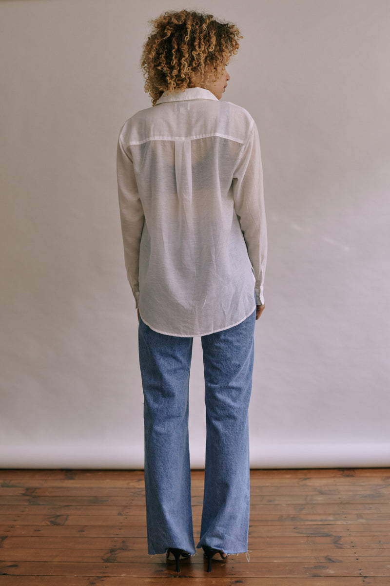 Cream Pearl Oversized Shirt